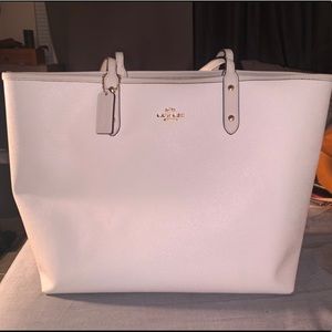 Coach White Reversible City Tote